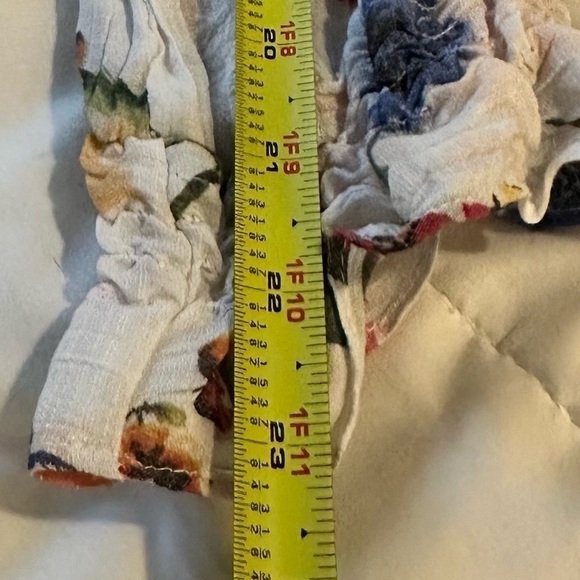 Spense Floral Tunic Top Embroidered Neck Cream Semi Sheer Long Sleeve - Picture 11 of 11